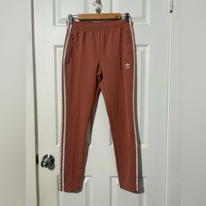 Adidas Copper Track Pants with White Stripes